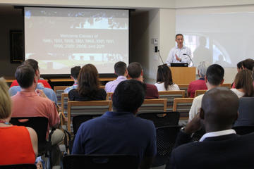 classroom of visiting scholars