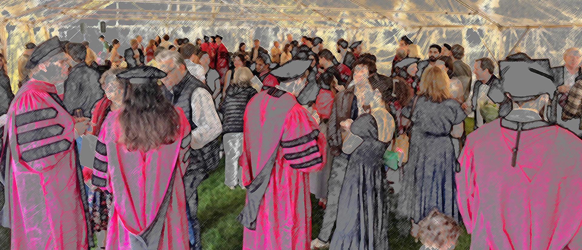 rendering of econ commencement celebration