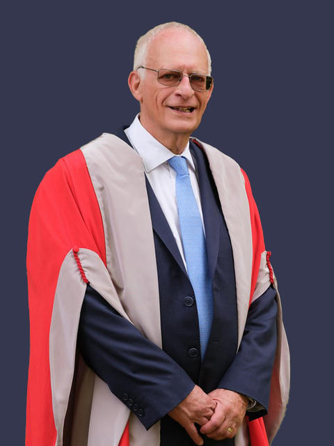 Oliver Hart in University of Cambridge commencement robe