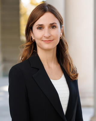 Beatrice Ferrario headshot in front of Littauer