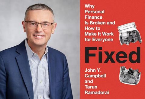 John Campbell with book cover of "Fixed"